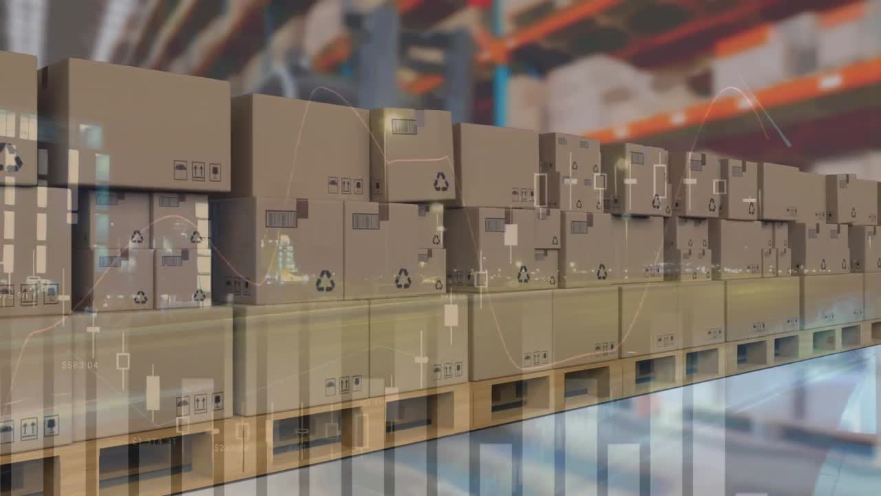 procesamiento de datos estadísticos contra múltiples cajas de entrega en la cinta transportadora