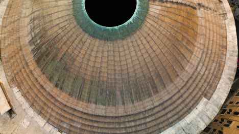 pantheon dome - top down aerial view