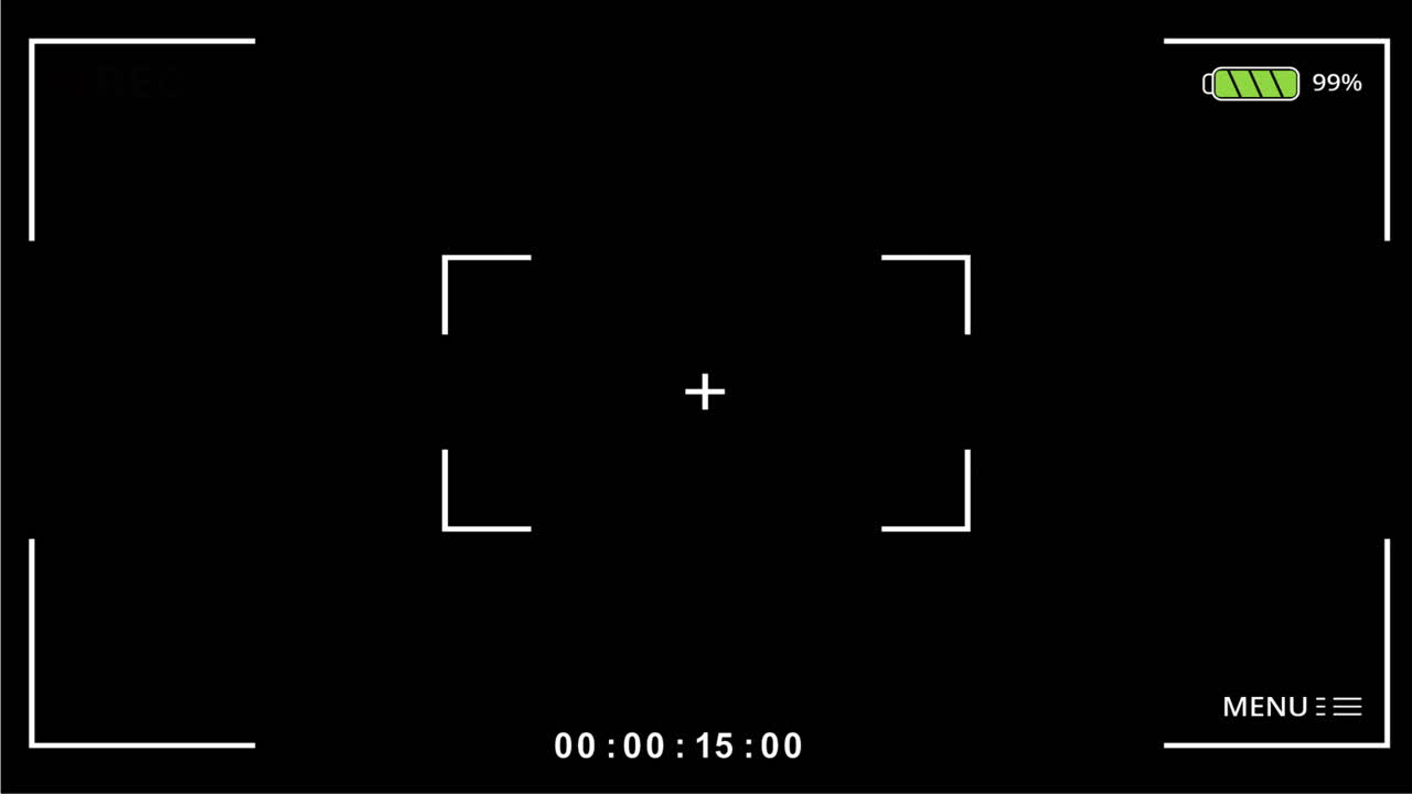 Camera Recording Interface with REC Indicator and Battery Level