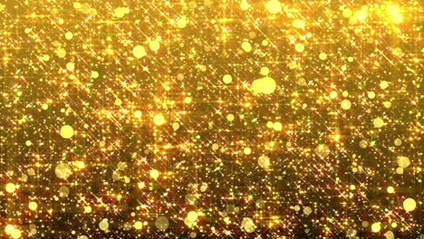 las partículas doradas de 4k. fondo en bucle