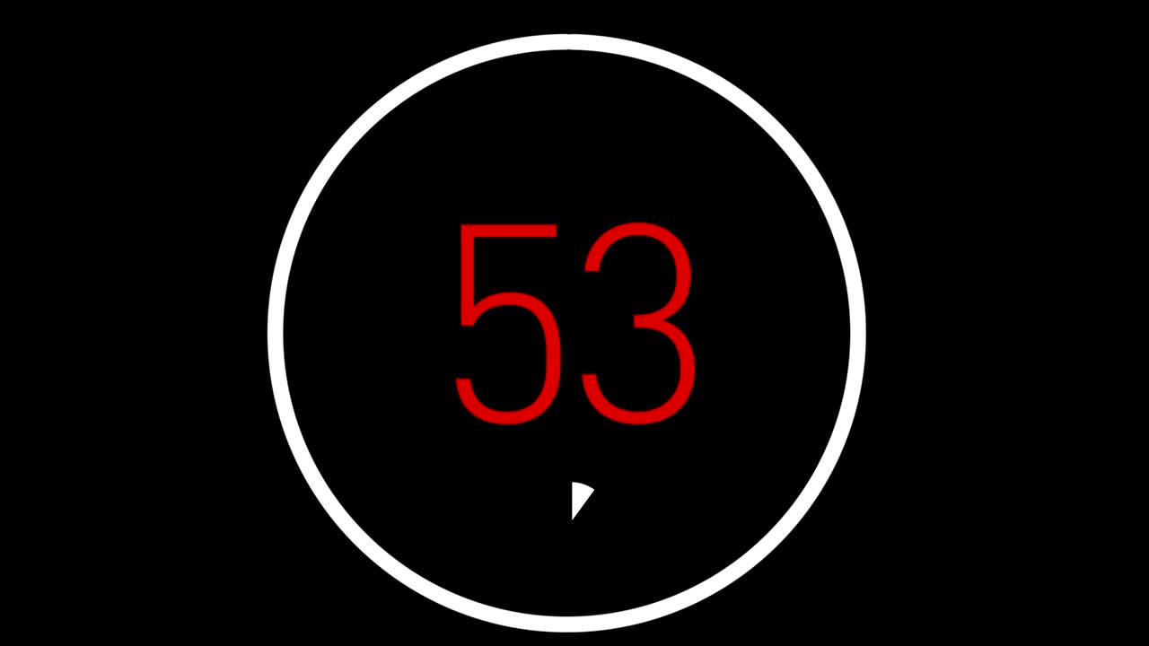 One minute countdown background with scifi technology design