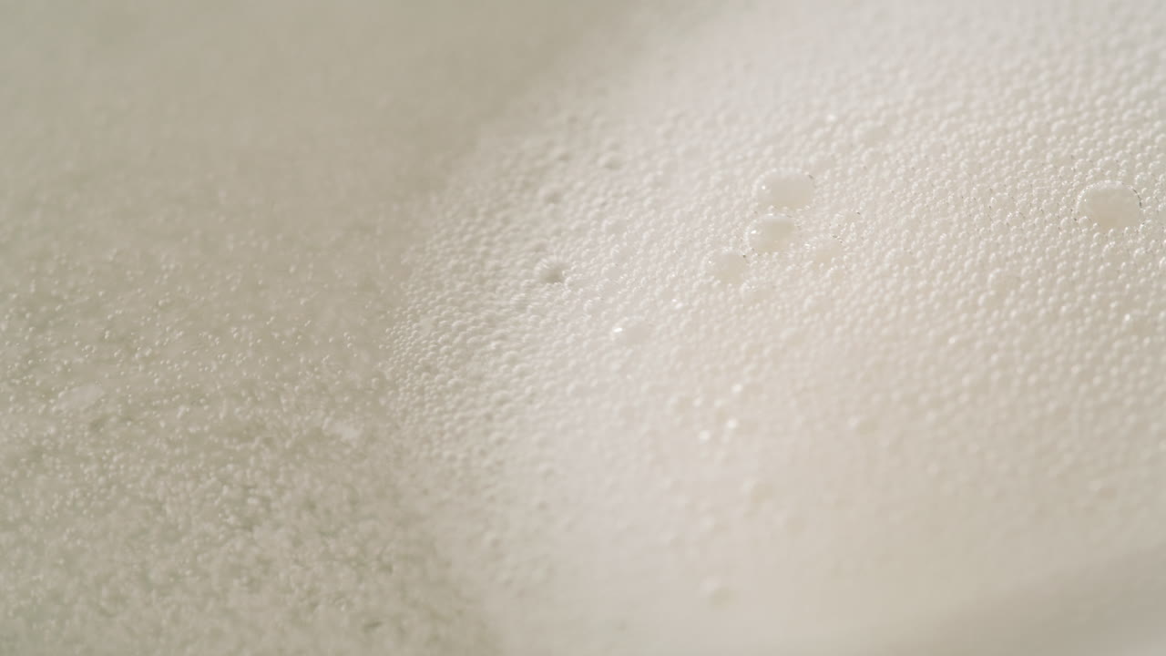primer plano de las burbujas y la espuma