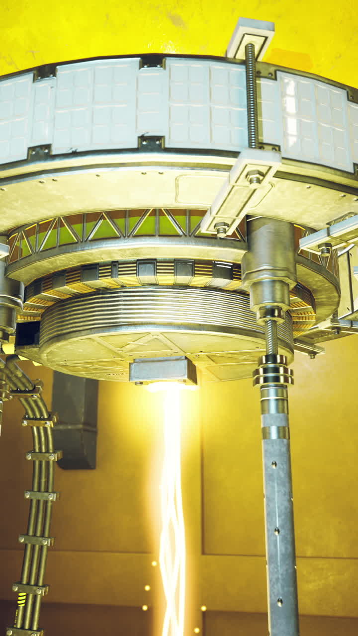 Advanced technology powering a futuristic energy device in a laboratory setting