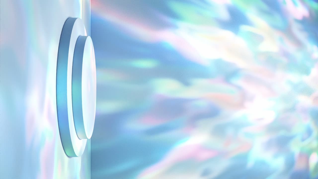 액체 배경 3d 렌더링 애니메이션 트리핑 사이키델릭 수직 파란 하늘