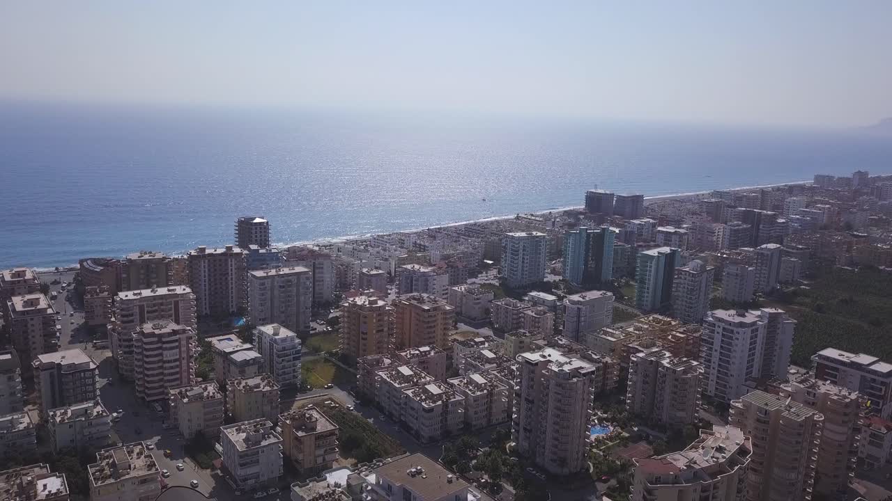 paisaje urbano costero vista aérea