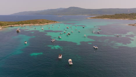 aerial view of a beautiful beach in greece