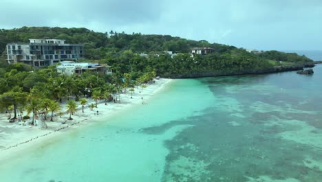 aerial footage of the west bay, roatan, honduras