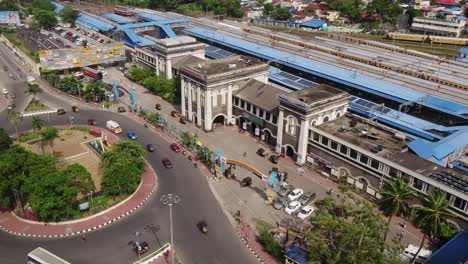 aerial view of thiruvananthapuram kerala city views _railway station_thampanoor railway station, thiruvananthapuram central