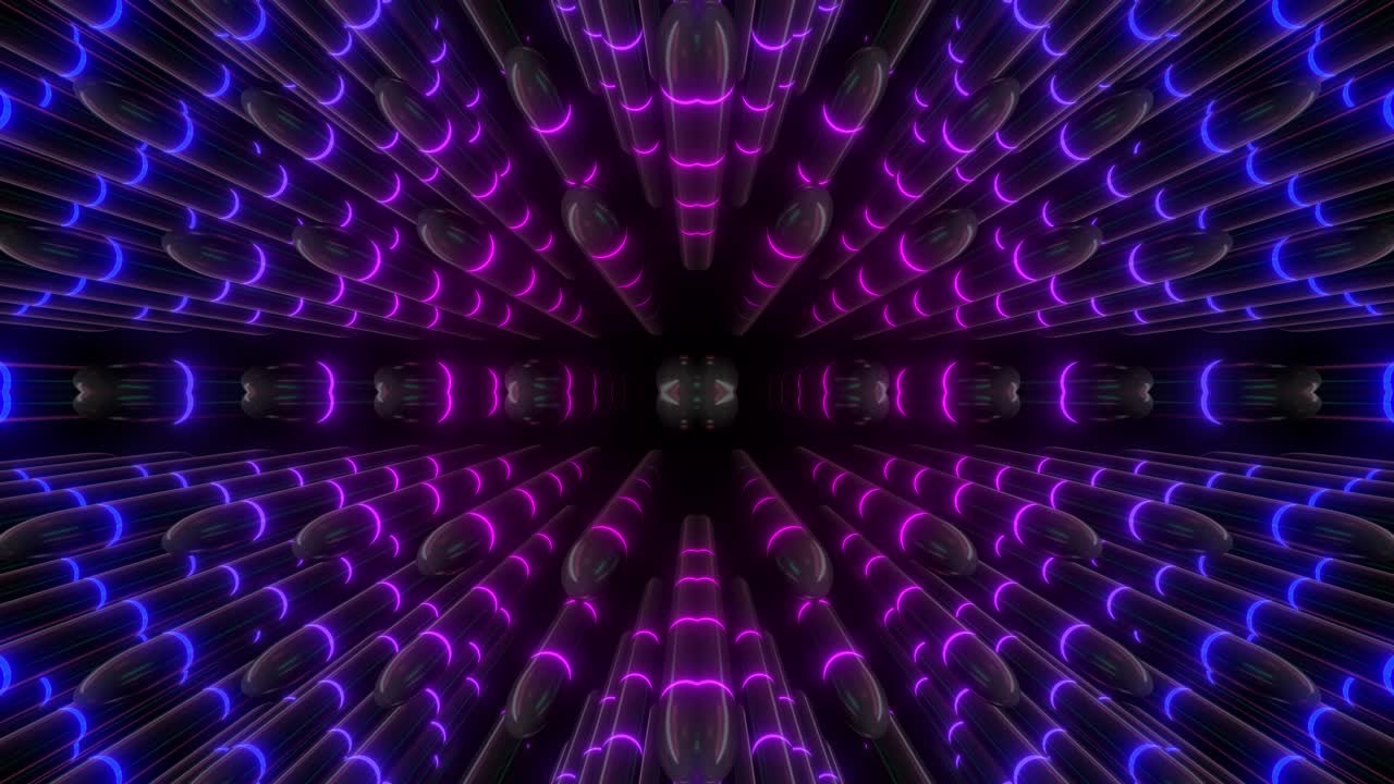 Abstract Glowing Neon Tube Visuals