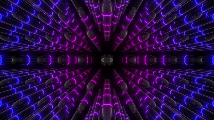 Abstract Glowing Neon Tube Visuals