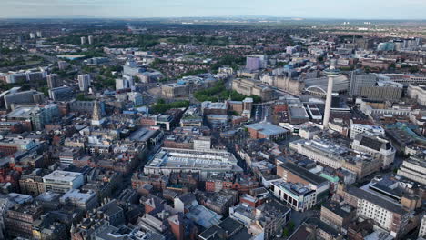 city skyline in liverpool england