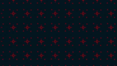 red geometric patterns forming grid over dark background in animation