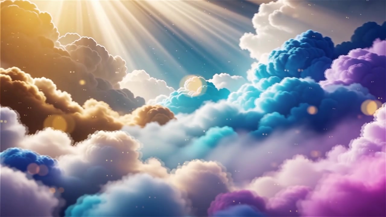 Christian Heavenly Light Worship Background