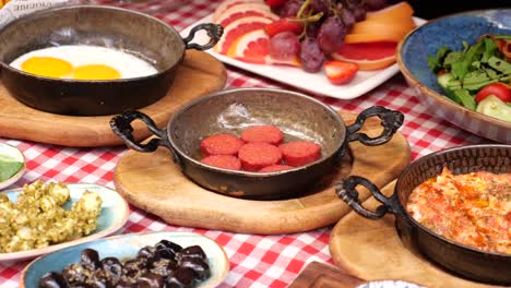 a delicious turkish breakfast spread