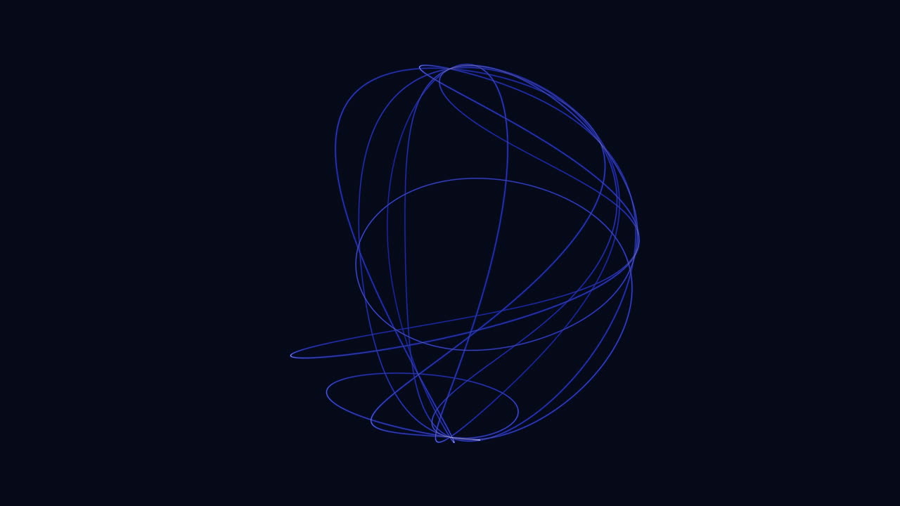 어두운 공간에 선에서 미래의 구체