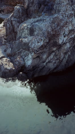 aerial view of rock formation in portuguese water