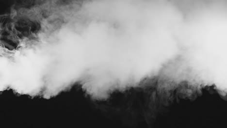 thick smoke on black background