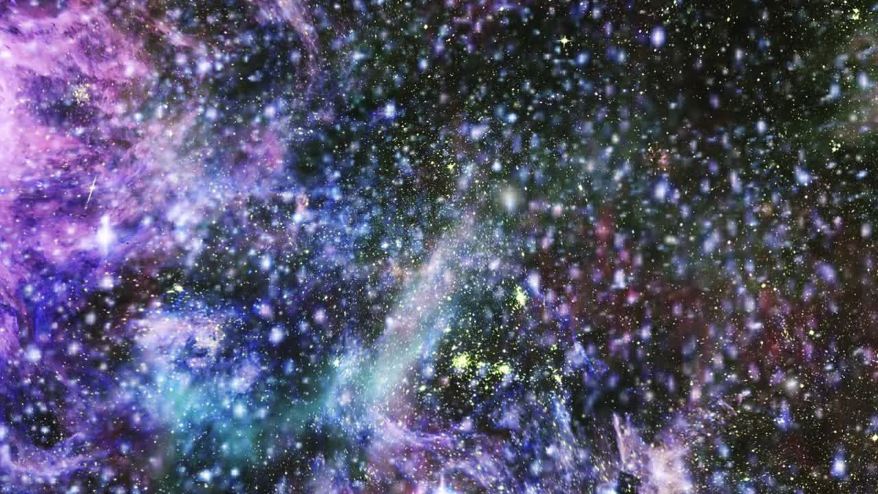 움직이는 성운 구름이 우주에 떠 있습니다.