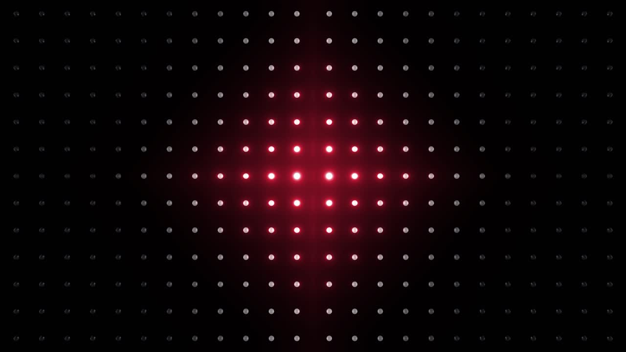 Red LED Light Wall Pattern