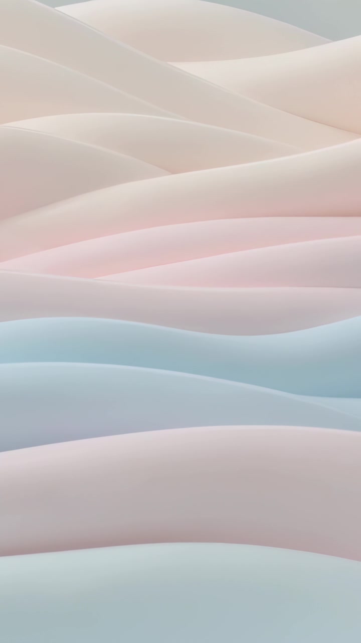 Vertical video: Starting loop pastel ridges shifting up and drifting right in scene, for wallpaper