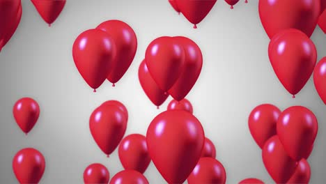 los globos volando hacia arriba blanco sin problemas con el canal alfa
