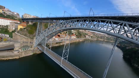 crazy spins over water fpv drone dom luis bridge porto portugal europe travel