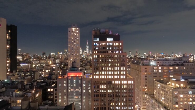 Timelapse notturno di Midtown a New York City