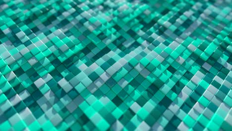 fondo abstracto de piedras cubos coloridos con efecto de desplazamiento aleatorio. bucle sin costuras 3d render