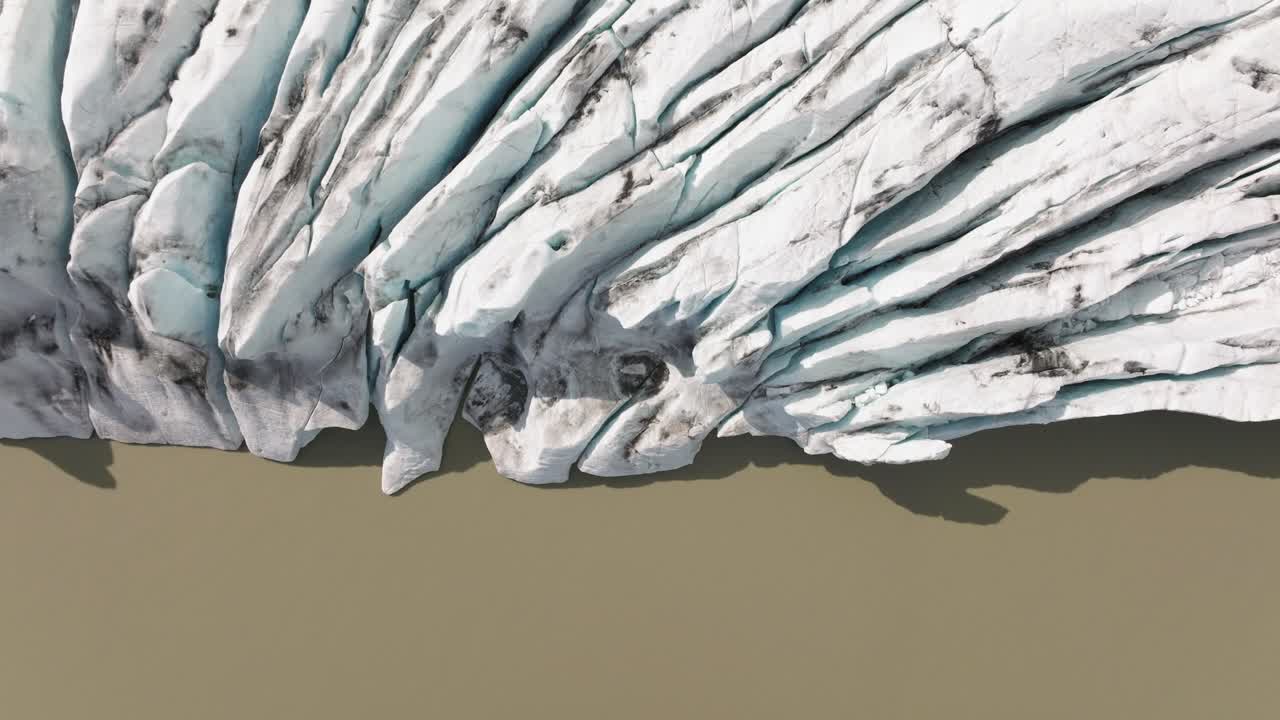 Aerial View of a Glacier in Iceland