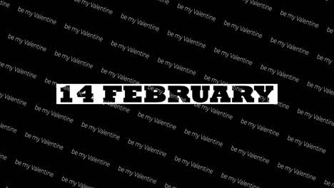 sea mis palabras de san valentín movimiento patrón video de bucle para el día de san valentí con 14 de febrero de fondo de animación. amor sin fisuras tipografía video de vacaciones.