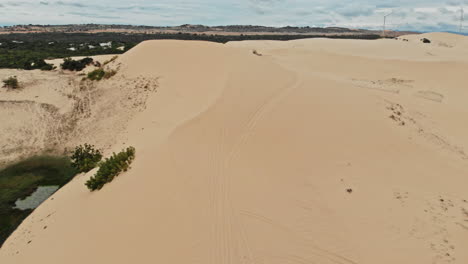 white sand dunes in mui ne phan thiet vietnam. popular tourist attraction