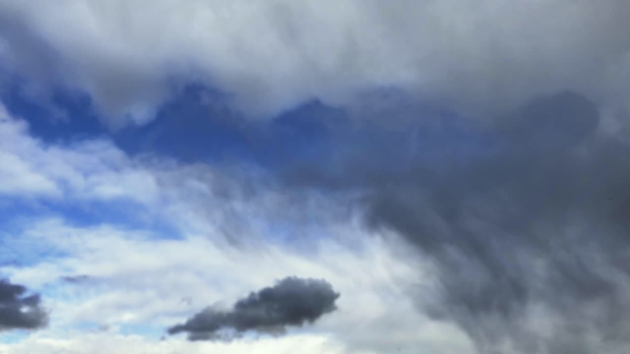 Frozen waterfall hyperlapse with moving clouds