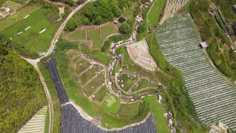 general landscape view of the brinchang district within the cameron highlands area of malaysia