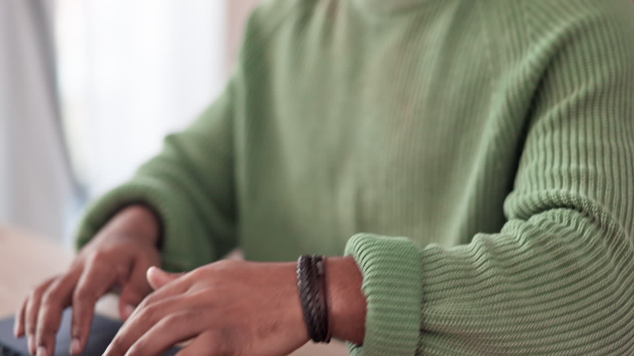 Business man, stretching and happy on laptop