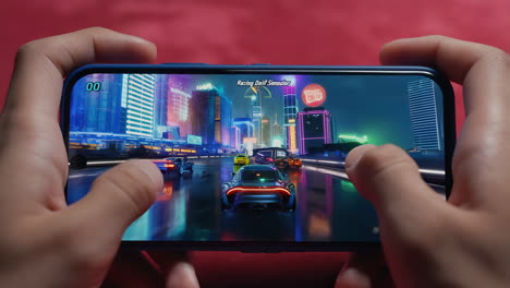 mobile racing game gameplay on smartphone