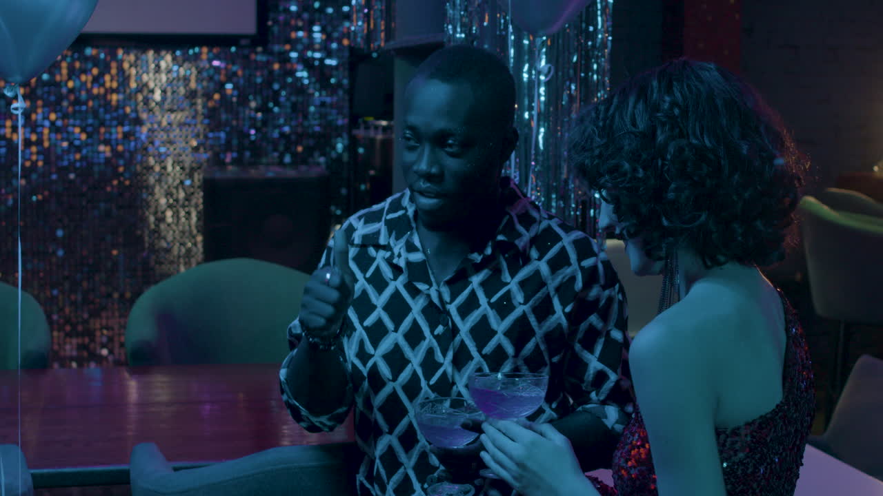 Multiethnic friends in a party