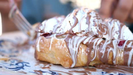 delicious chocolate croissant