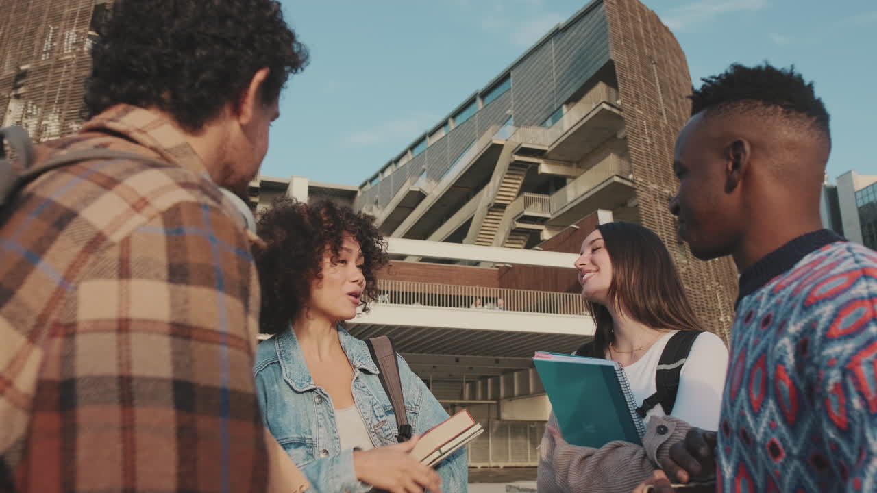 Group of College Students on Campus