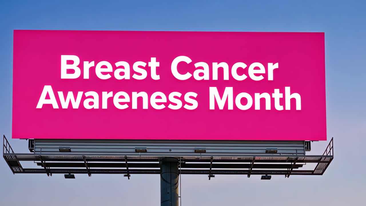Billboard per il Mese della sensibilizzazione sul cancro al seno