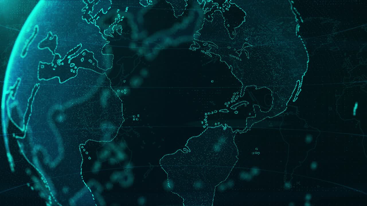 Communication technology global world network. Futuristic Earth Global communication concept