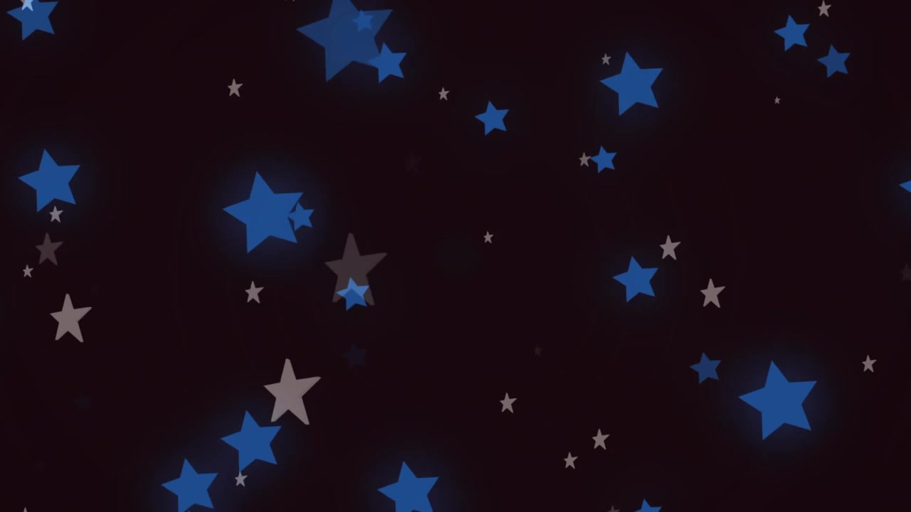 Animación de estrellas moviéndose sobre fondo negro