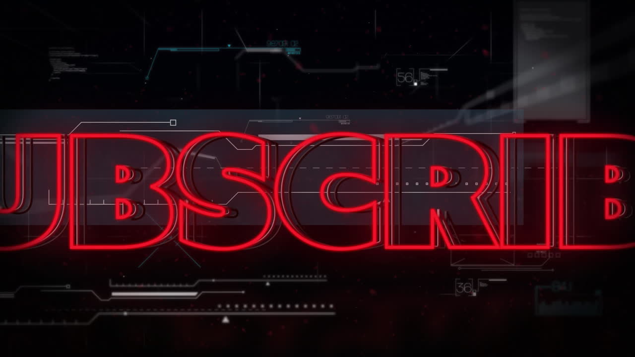 BSCR text glowing red over digital interface with futuristic animation design