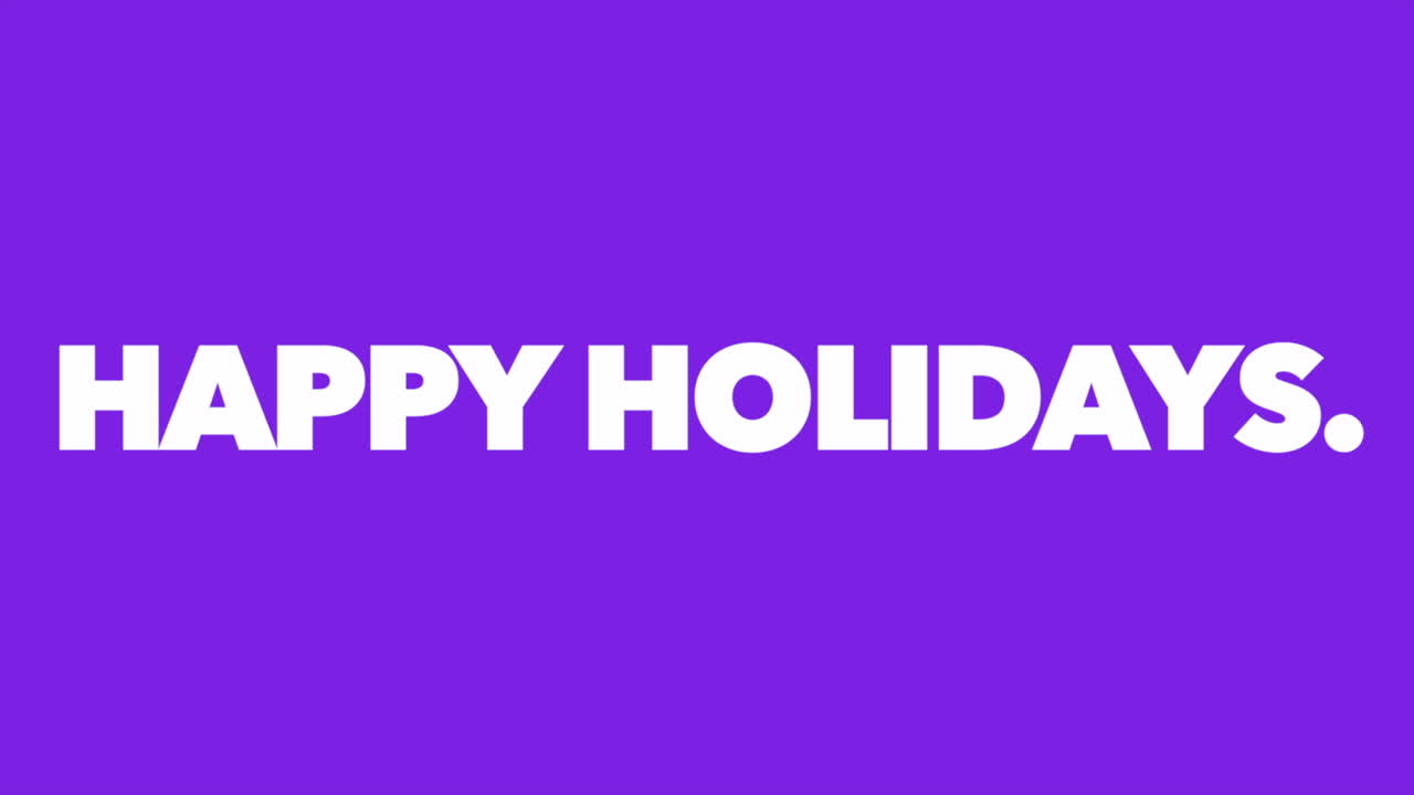 felices fiestas en gradiente morado de moda