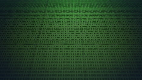 animation of network of connection over binary coding processing