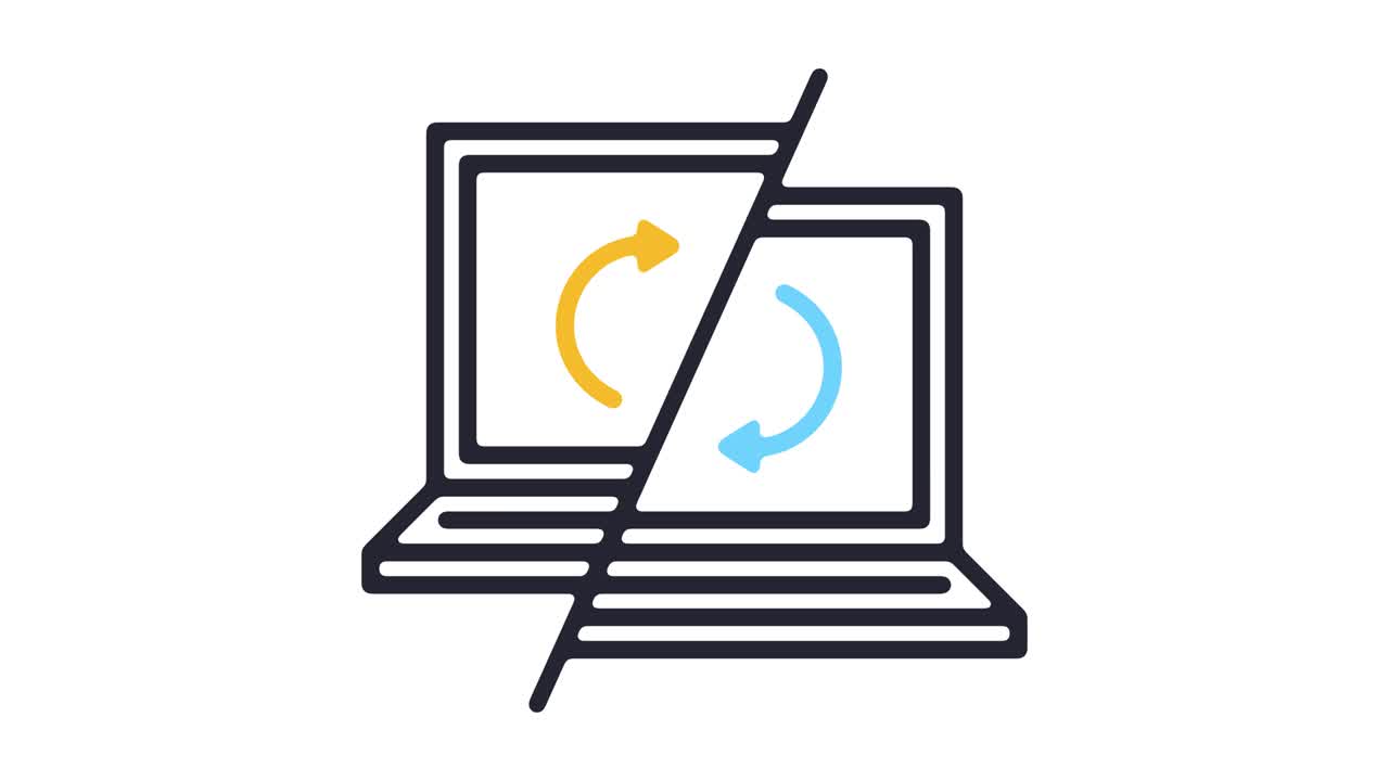 animación de icono de línea de control remoto inteligente con alfa