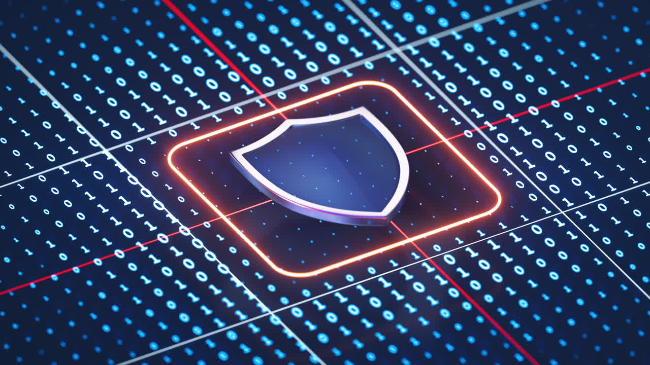 Shields and big data, 3d rendering.