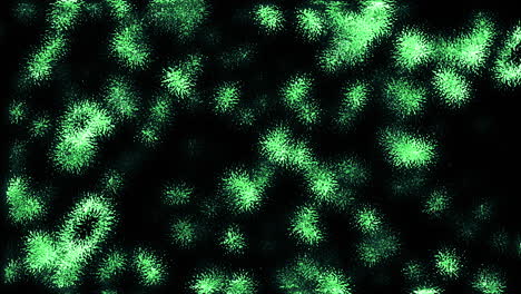 abstract green pattern on black background