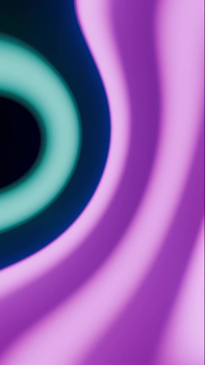 Abstract Motion Background with Pulsing Purple and Teal Waves