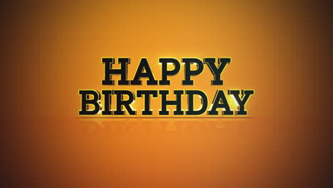 feliz cumpleaños moderno en degradado amarillo de moda