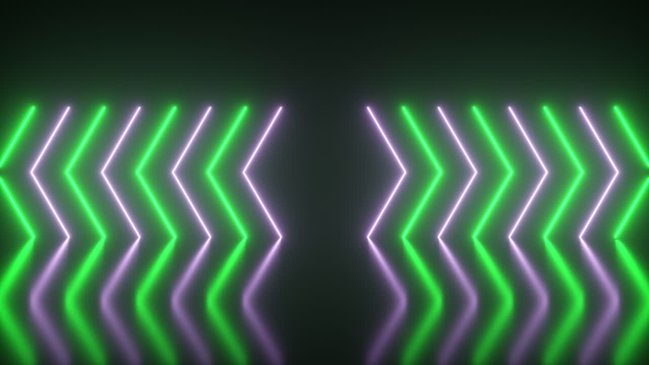 Neon Light Geometric Pattern Background